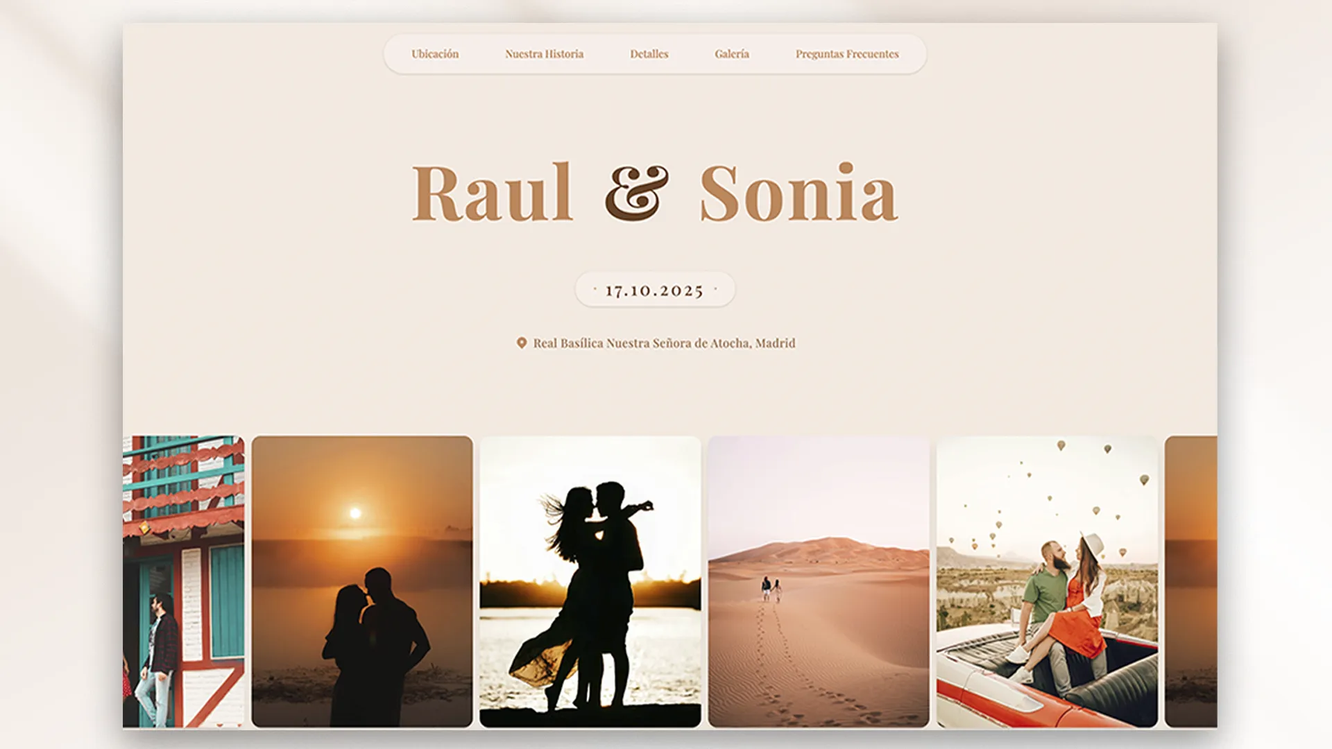Radiance — main wedding template design